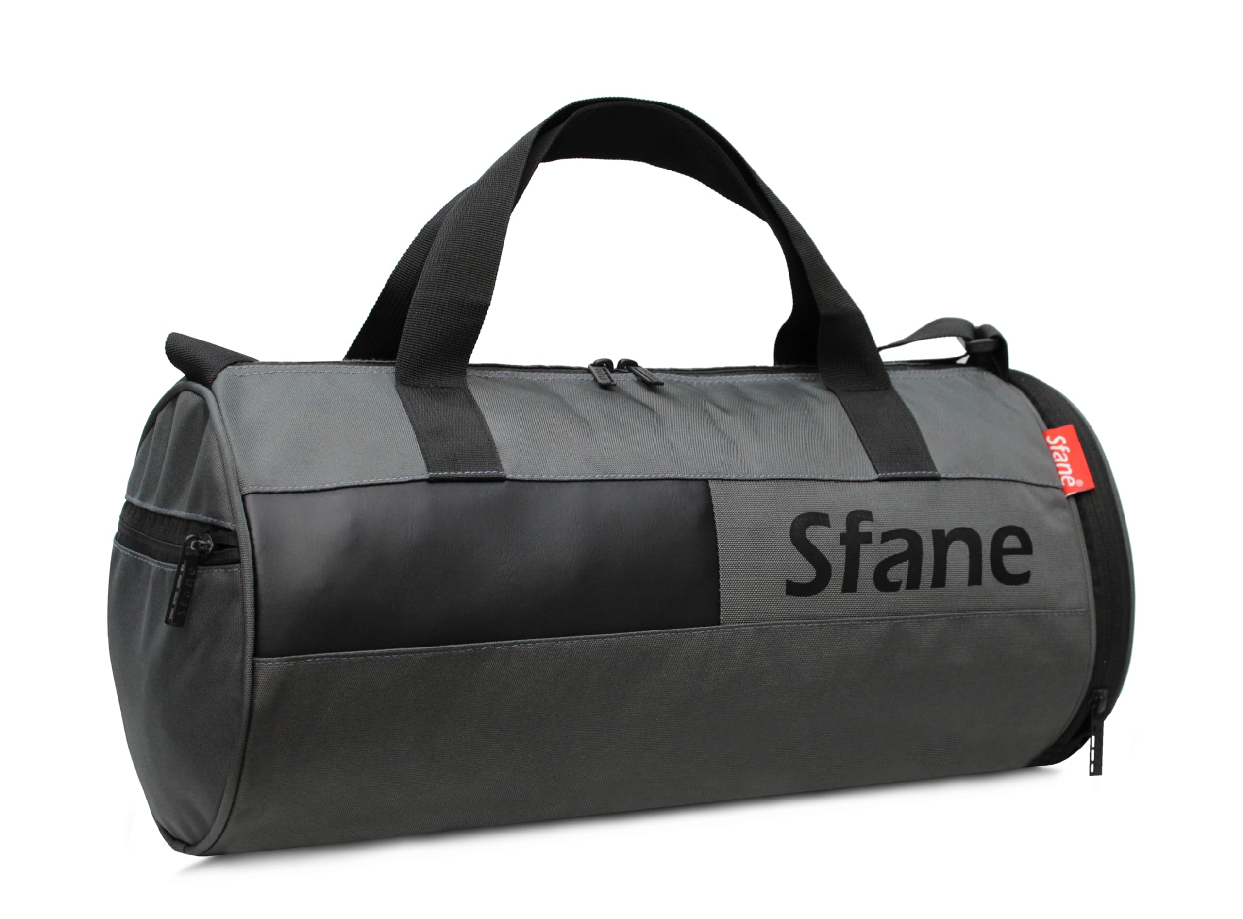 Sfane Polyester 23cms Duffle/Shoulder/Gym Bag for Men & Women with Separate Shoe Compartment (Grey)-image-15