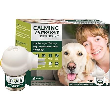 TriOak Dog Calming Pheromone Diffuser, 2 in 1 Dog