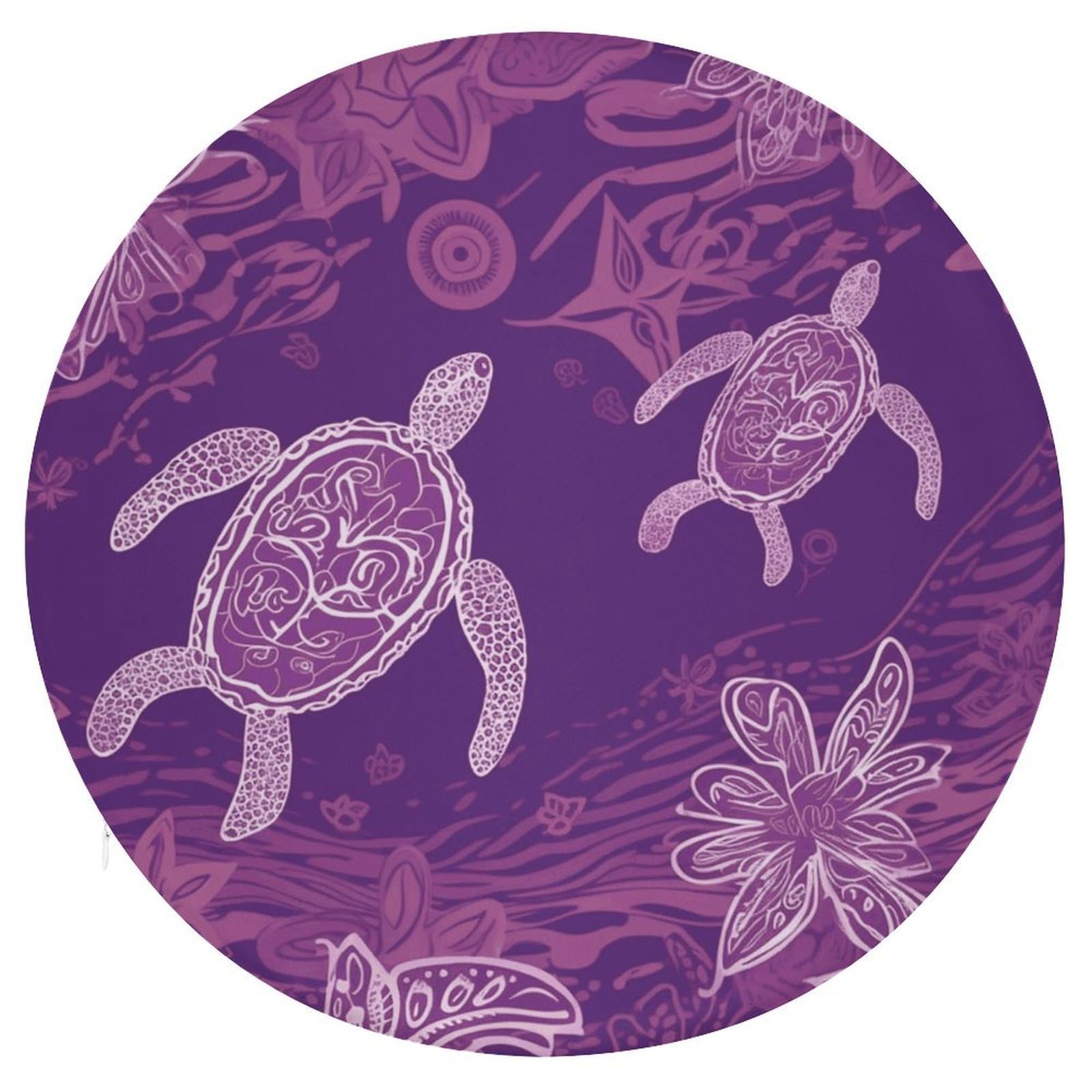 Coussin de chaise tortue de mer violette super confortable
