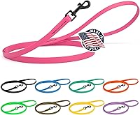 Vista 105 de Dogline Biothane - Correa impermeable para perro de nailon tejido con revestimiento resistente con herrajes negros, resistente a olores, fácil