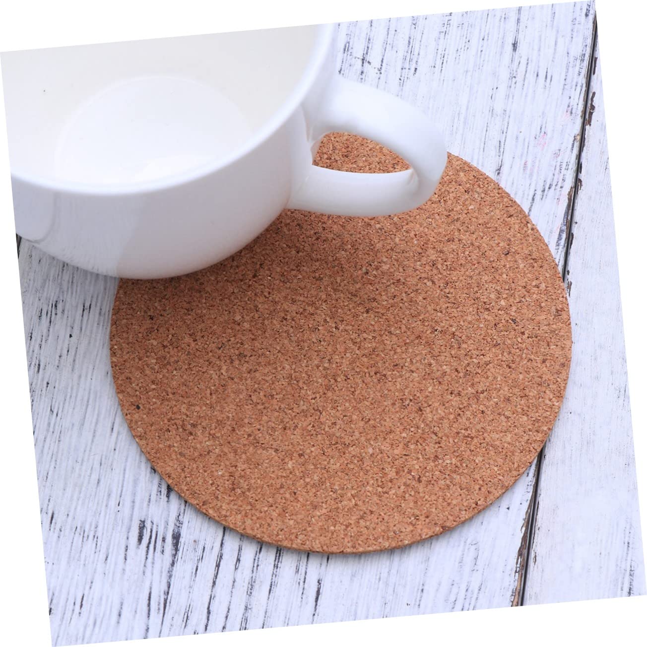 BESTonZON Mini-Plantes 90 Pièces Dessous De Verre en Liège pour Boissons sous-Verres Ronds en Liège Tapis De De Tasse De en Tapis Isolant Table en Bois 100mm Vide