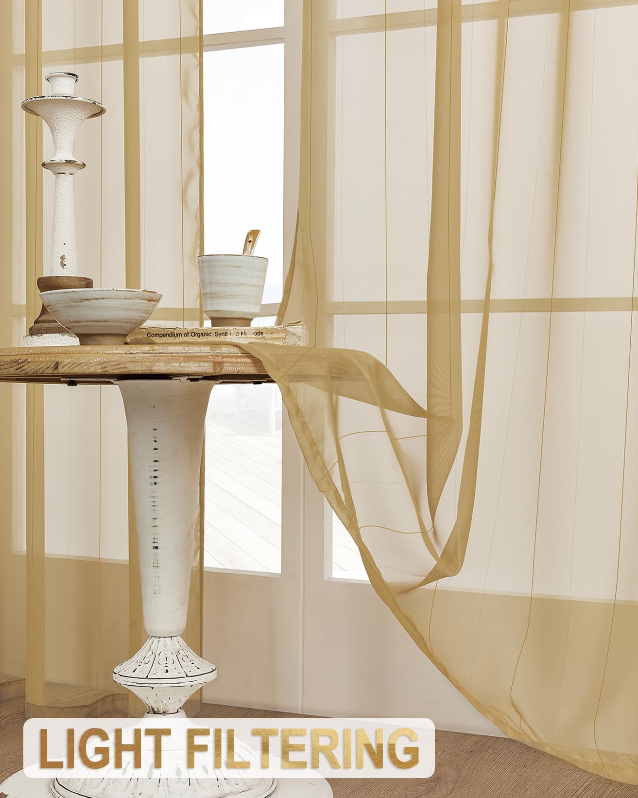 Inlinas Cortinas Opacas Con Textura De Nudos De Bambu De Lin