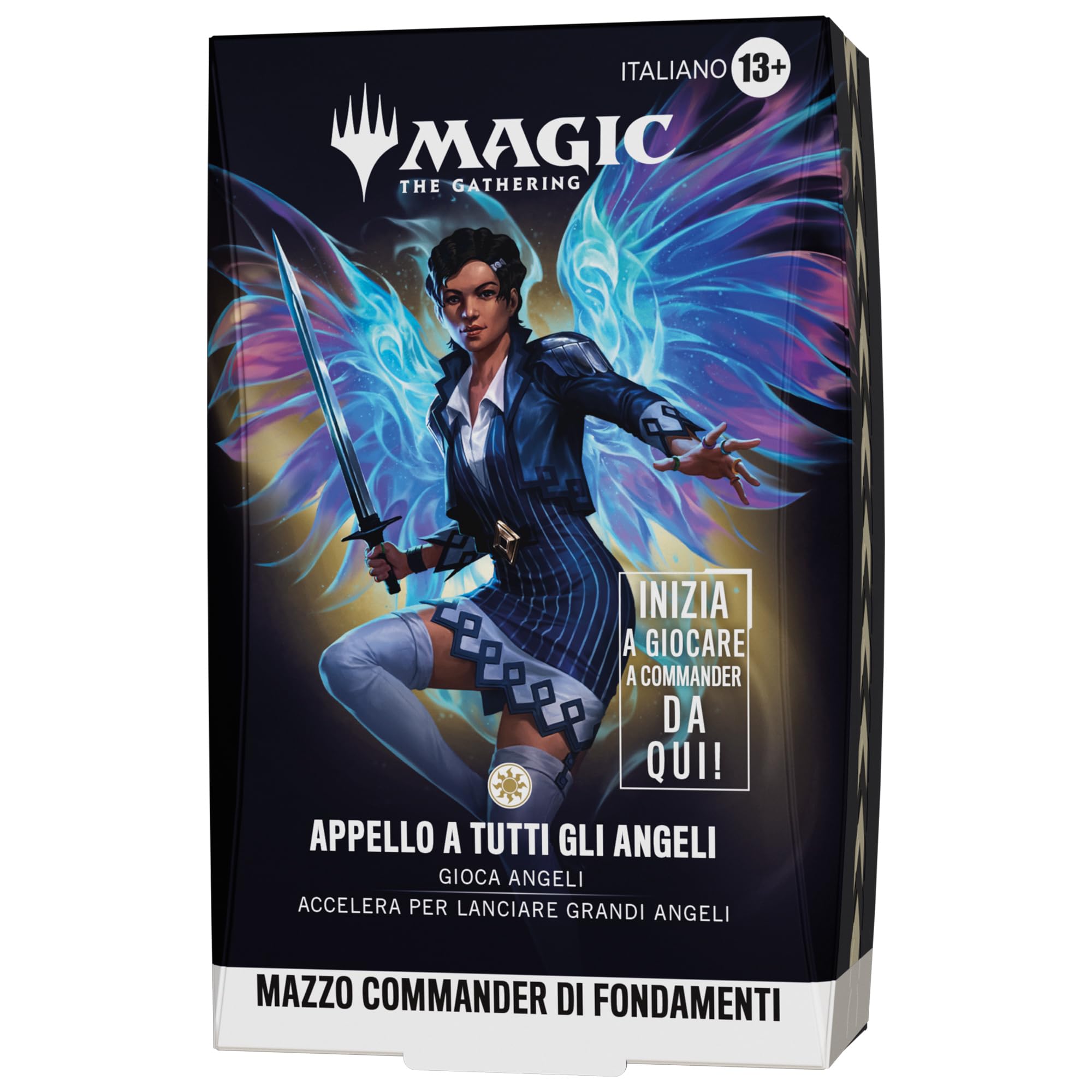 Mazzo Commander Fondamenti Magic: The Gathering - Appello a tutti gli angeli | Mazzo da 100 carte e accessori (Versione Italiana)