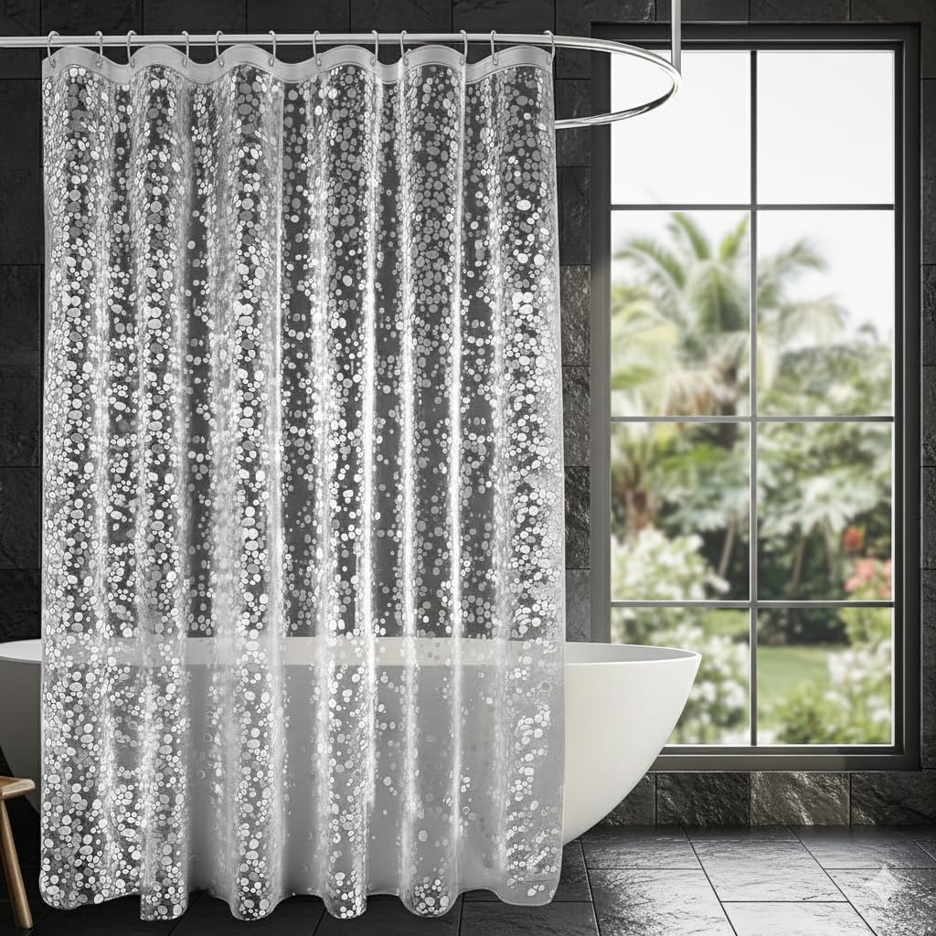 CASA-NEST Stone Shower Curtain - Modern Bathroom Decor -2 CASA-NEST Stone Shower Curtain - Modern Bathroom Decor -2