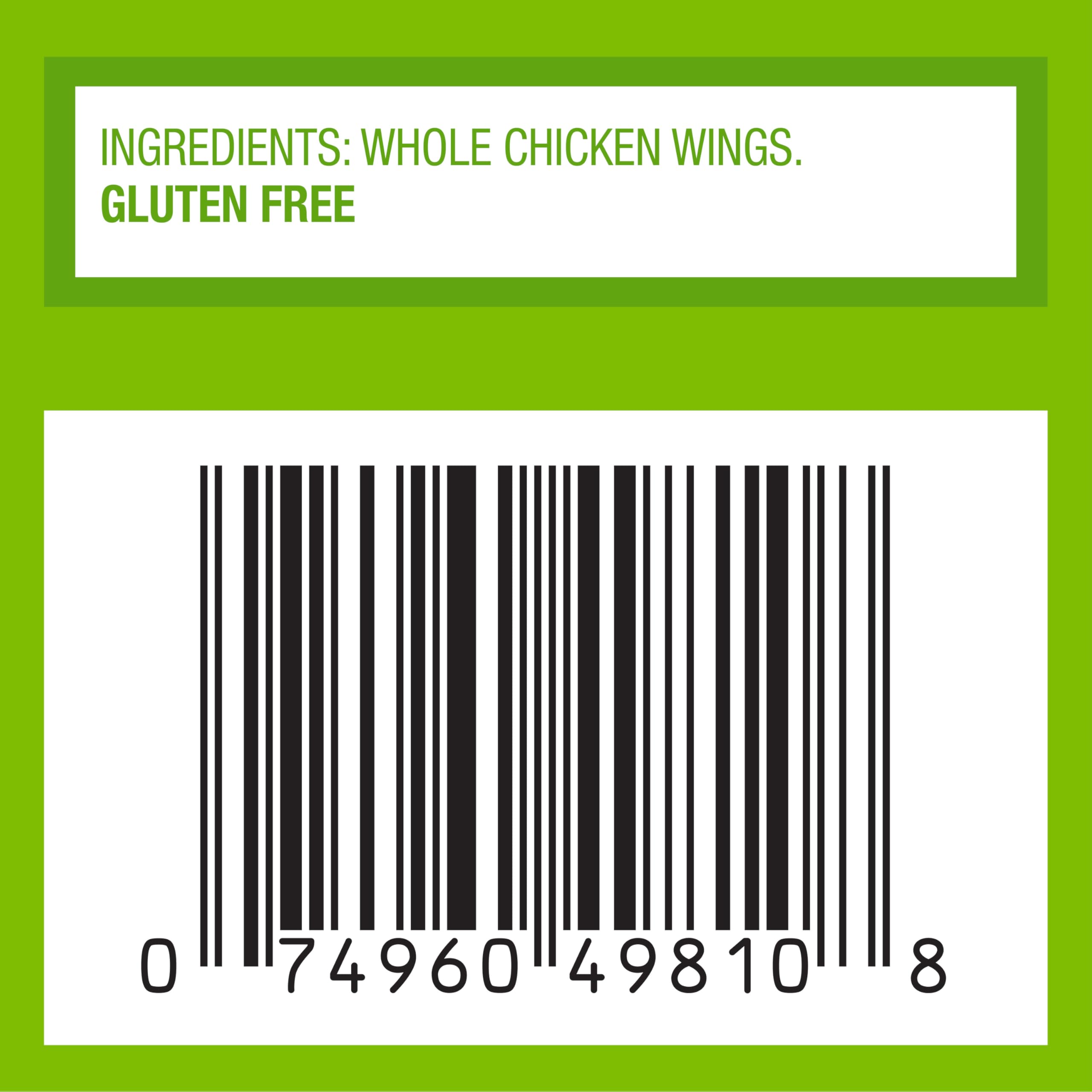 Just Bare All Natural Fresh Chicken Whole Wings Antibiotic Free Bone-In 1 375 LB — view 5
