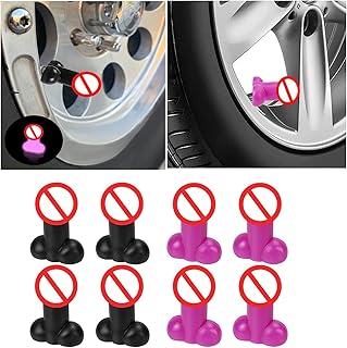8 Pack Luminous Prank Wheel Tire Valve Stem Caps, Universal Prank Tire Valve Stem Cap, Fits Cars Trucks Bikes Motorcycles