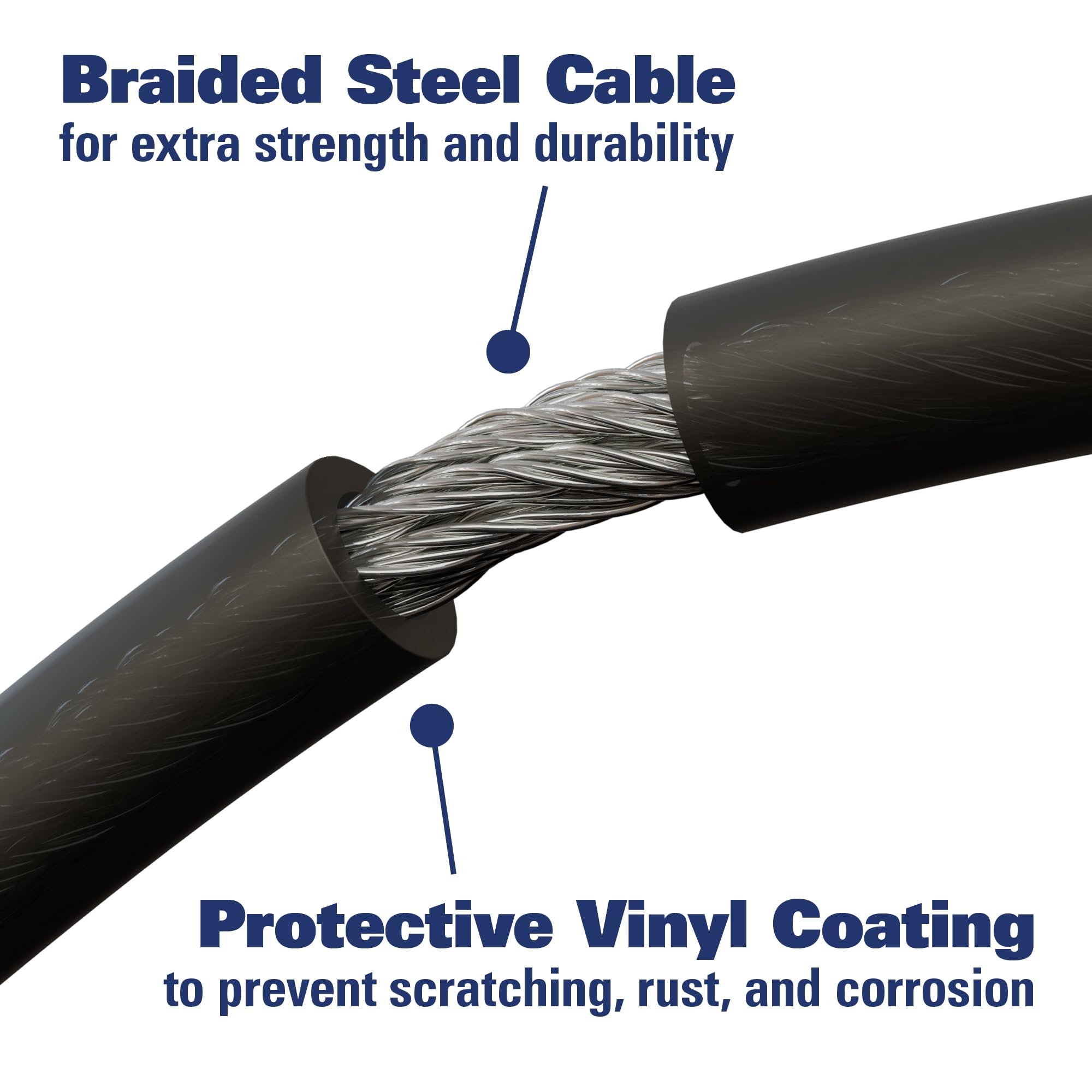BRINKS Cable de bloqueo de bicicleta para exteriores de 6 pies con combinación de 4 esferas reiniciables, acero flexible autoenrollable, envoltura protectora de vinilo, seguro y duradero, 5/16