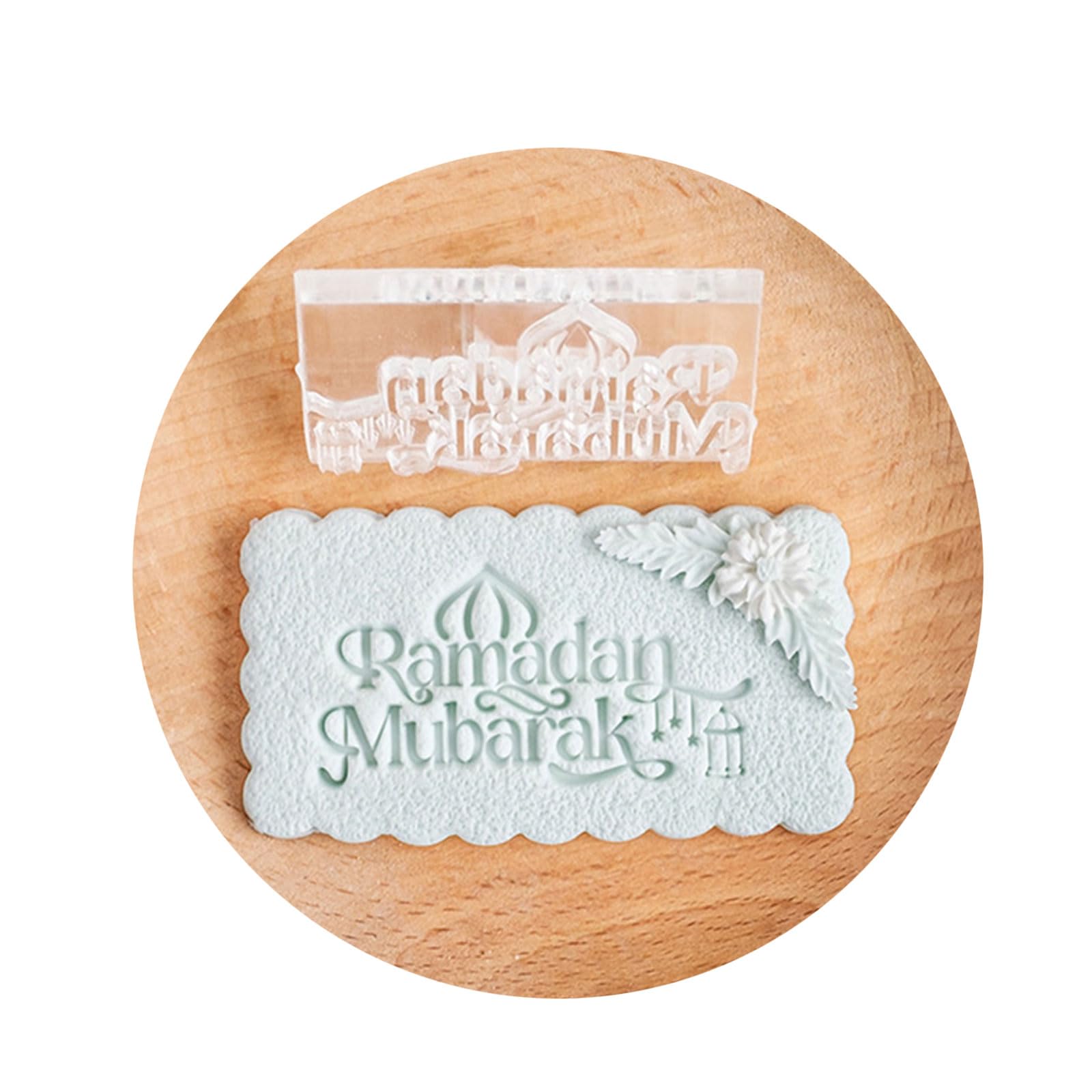 Tsophreniq Eid Festival Biscuit Mold Ramadans Cookie Stamp Acrylic Baking Cake Tool Kitchen Accessories Eid Fondant Cookie