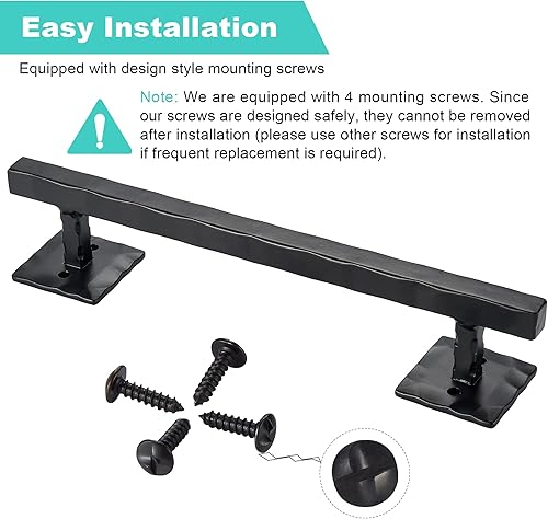 Miniatura 4 de Manijas rústicas de puerta de granero para puerta corredera, tirador de diseño grande de 12 pulgadas, para puerta corrediza de granero, puerta,