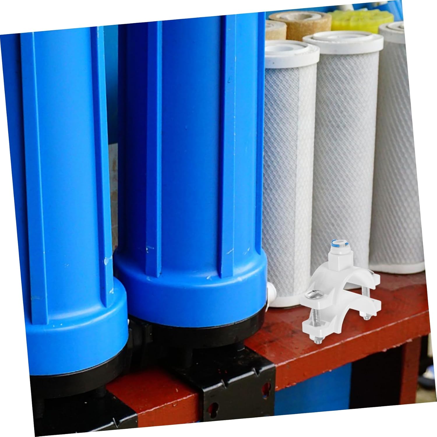 Veemoon Leak Proof Pom Drain Saddle Clamp for Reverse Osmosis Water Filter Suitable Sink and Ro Systems
