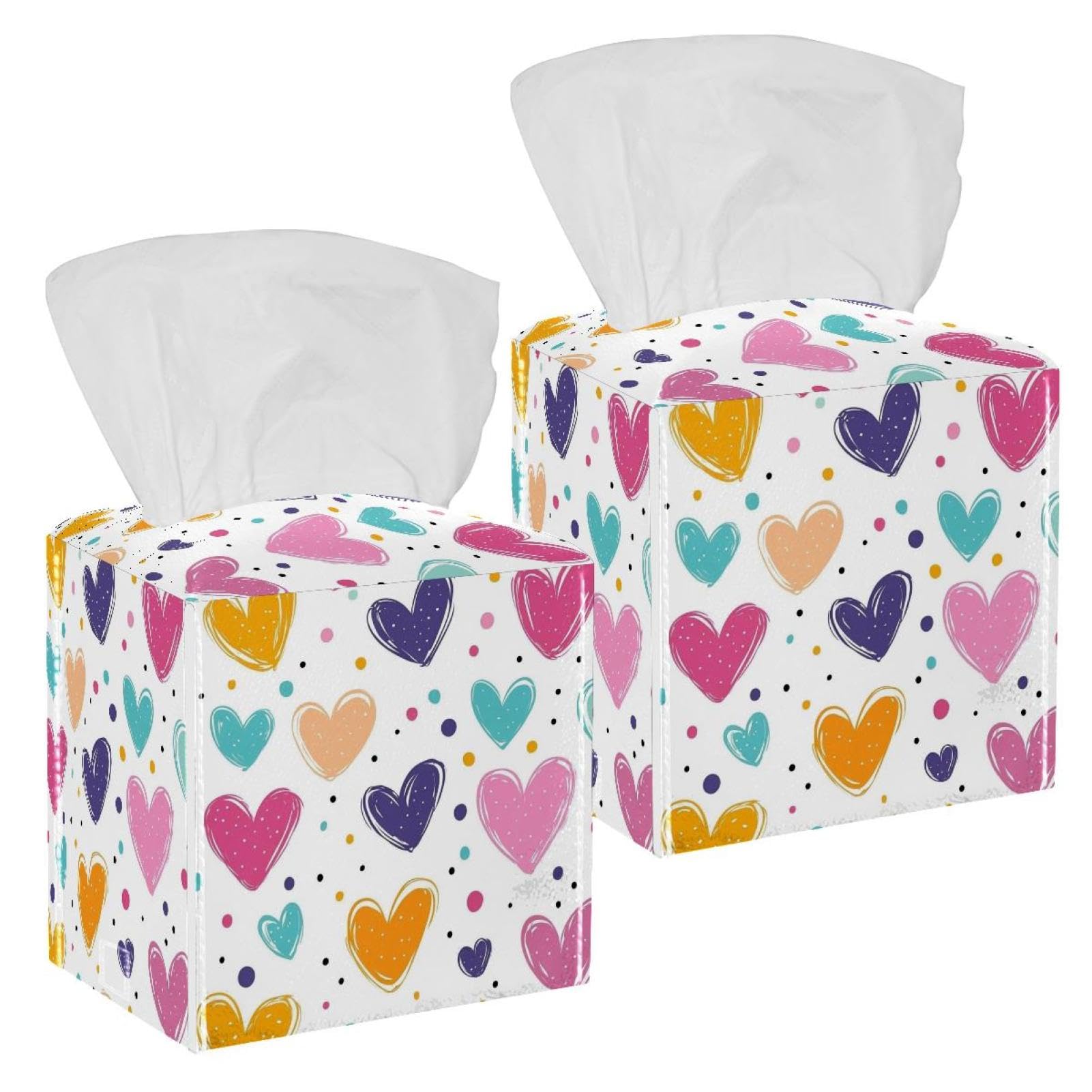 Boîte à mouchoirs en cuir lot de 2 pour remplacer les emballages cartons inesthétiques