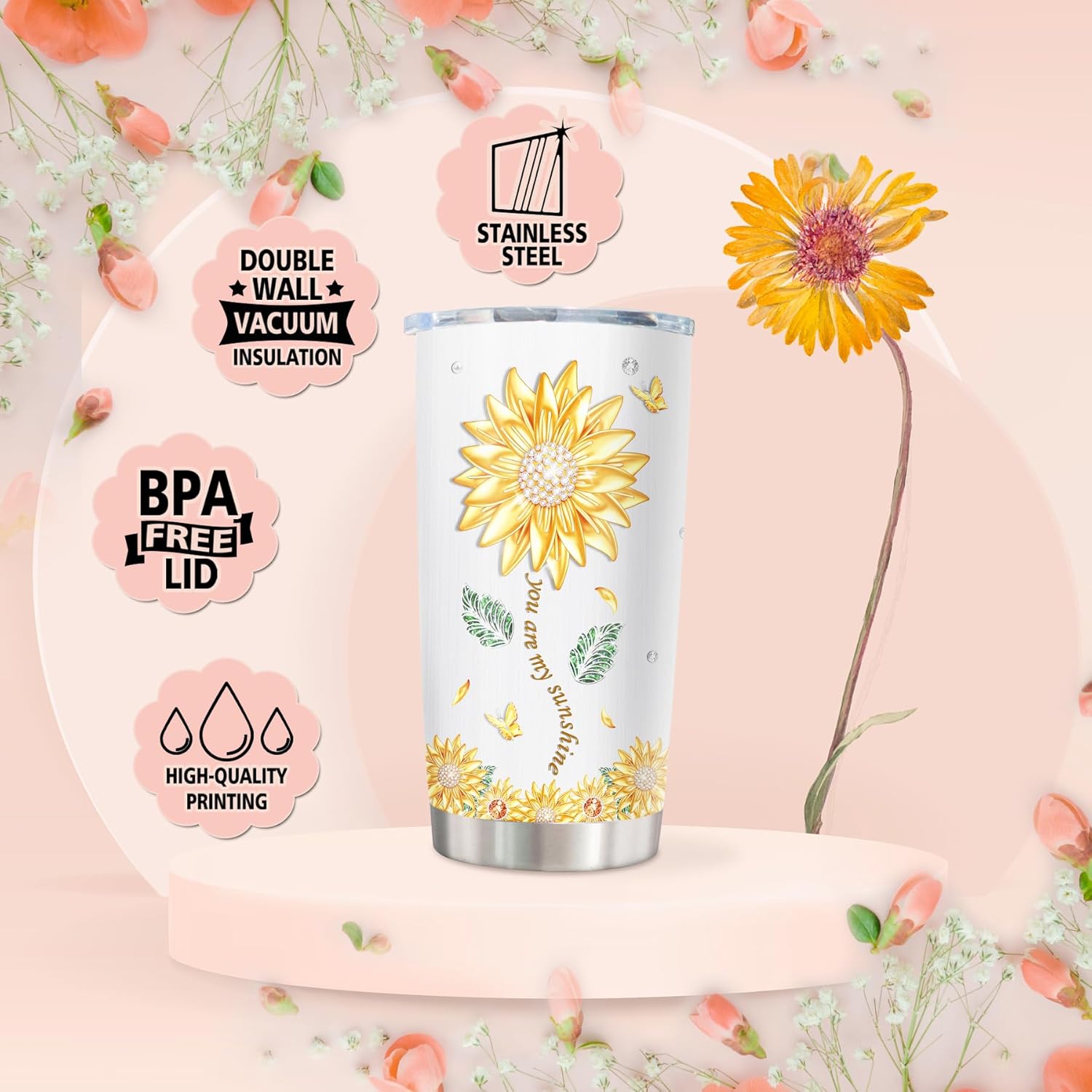 Bonus Daughter Gifts, Christmas Birthday Gift for Bonus Daughter, Step Daughters Gifts from Stepdad/Stepmom, To My Unbiological Daughters Valentines/Mothers Day Stainless Steel Tumbler 20oz - Image 7