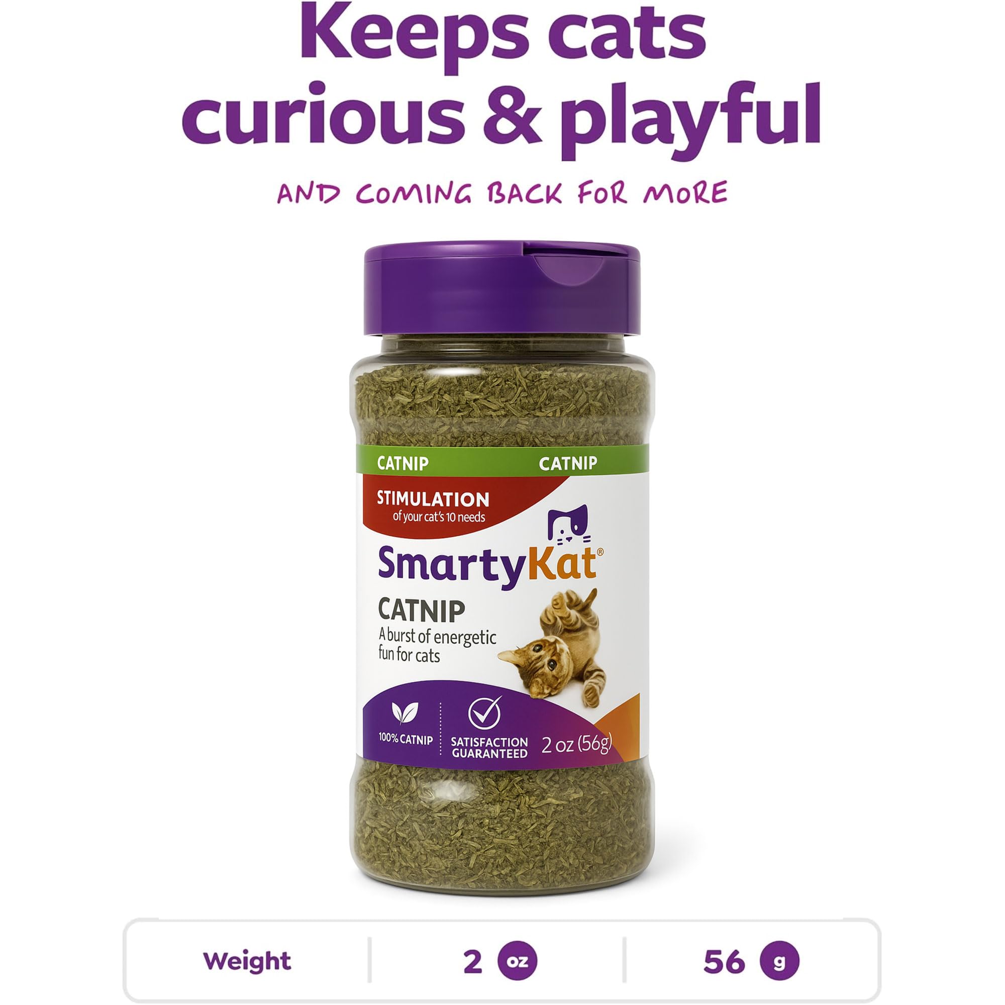 Amazon.com : SmartyKat Natural Catnip Canister, 100% Natural Cat