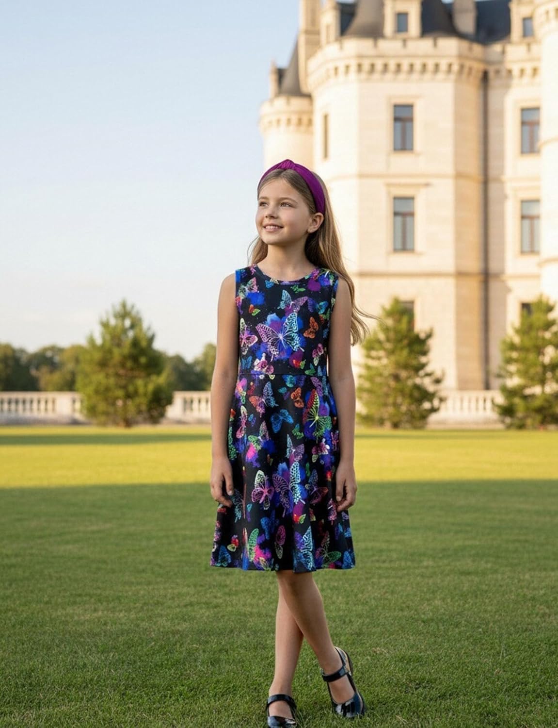 BFUSTYLE Girls Dress Sleeveless Casual Floral Sundress for Girl 4-15 Years - Image 3