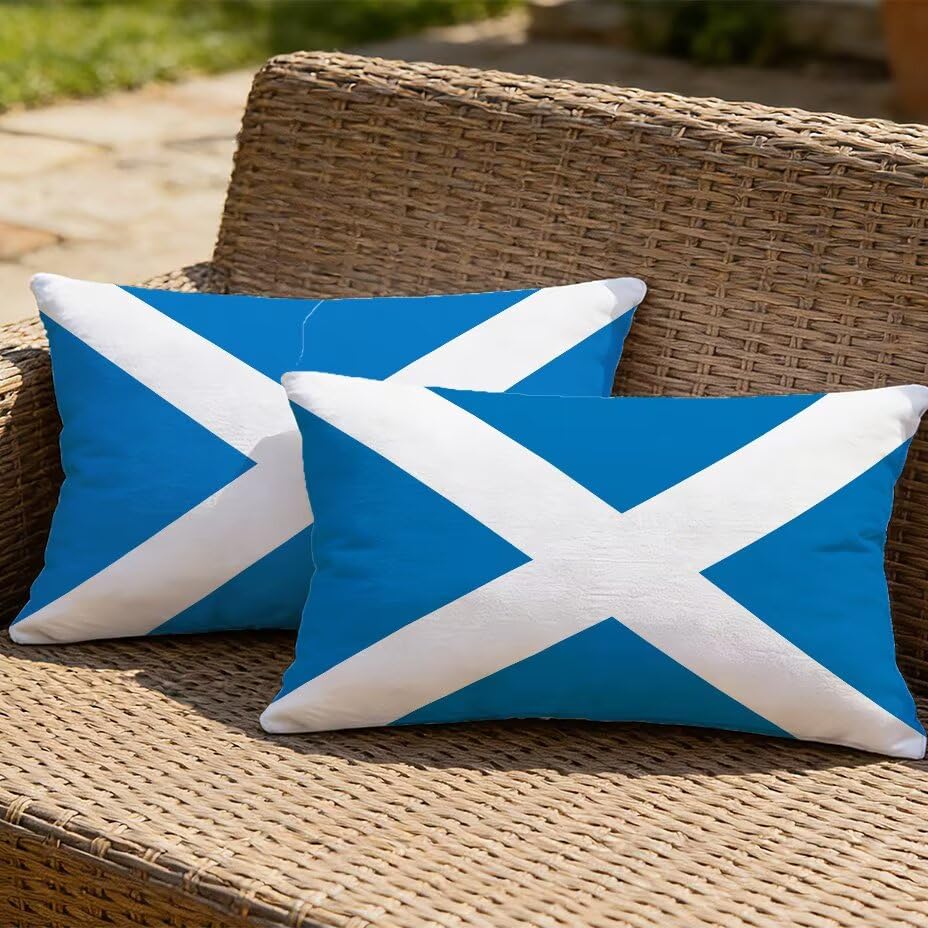 Housse de coussin extérieur 60x90 cm lot de 2 imperméable bleu