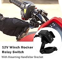 Vista 4 de Interruptor de malacate de 12V con soporte de montaje, interruptor basculante de pulgar para ATV UTV Polaris Sportsman RZR Warn Badlands Arctic Cat
