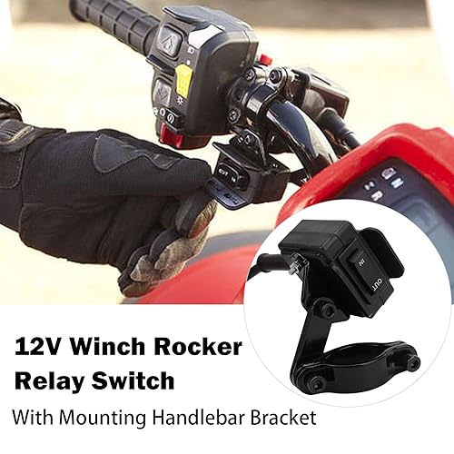 Miniatura 4 de Interruptor de malacate de 12V con soporte de montaje, interruptor basculante de pulgar para ATV UTV Polaris Sportsman RZR Warn Badlands Arctic Cat