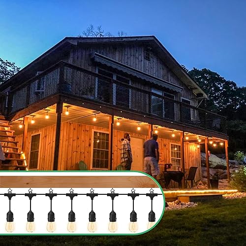 Miniatura 2 de Paquete de 30 ganchos de rosca para cadena de luces al aire libre, ganchos de luz para exteriores con hebilla de seguridad, ganchos de techo