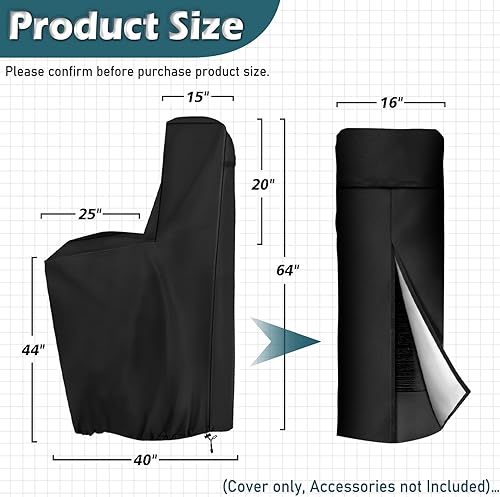 Miniatura 2 de Cubierta impermeable para suavizante de agua para exteriores, (64 pulgadas de alto x 40 pulgadas de ancho x 16 pulgadas de profundidad), color