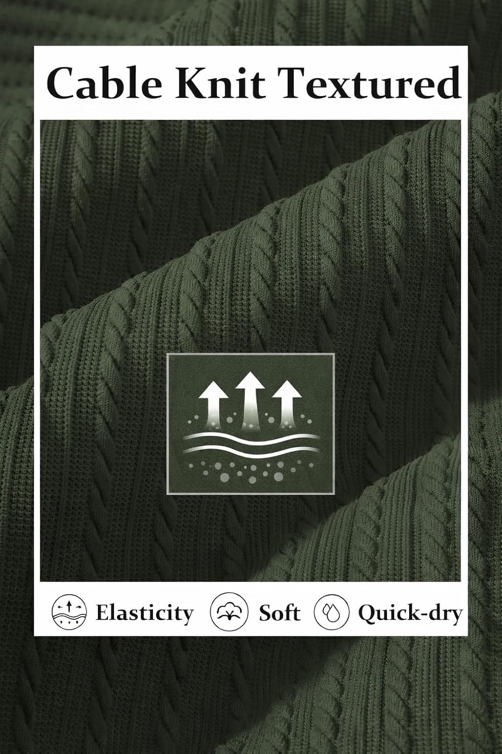 COOFANDY Men's 2 Piece Outfits Beach Knit Jacquard Sleeveless Shirt and Shorts Sets Summer Athletic Vacation Set - Image 6