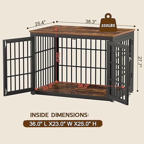 38 Inch Heavy Duty Dog Crate Furniture for Large and — alternate color or size variant on Amazon