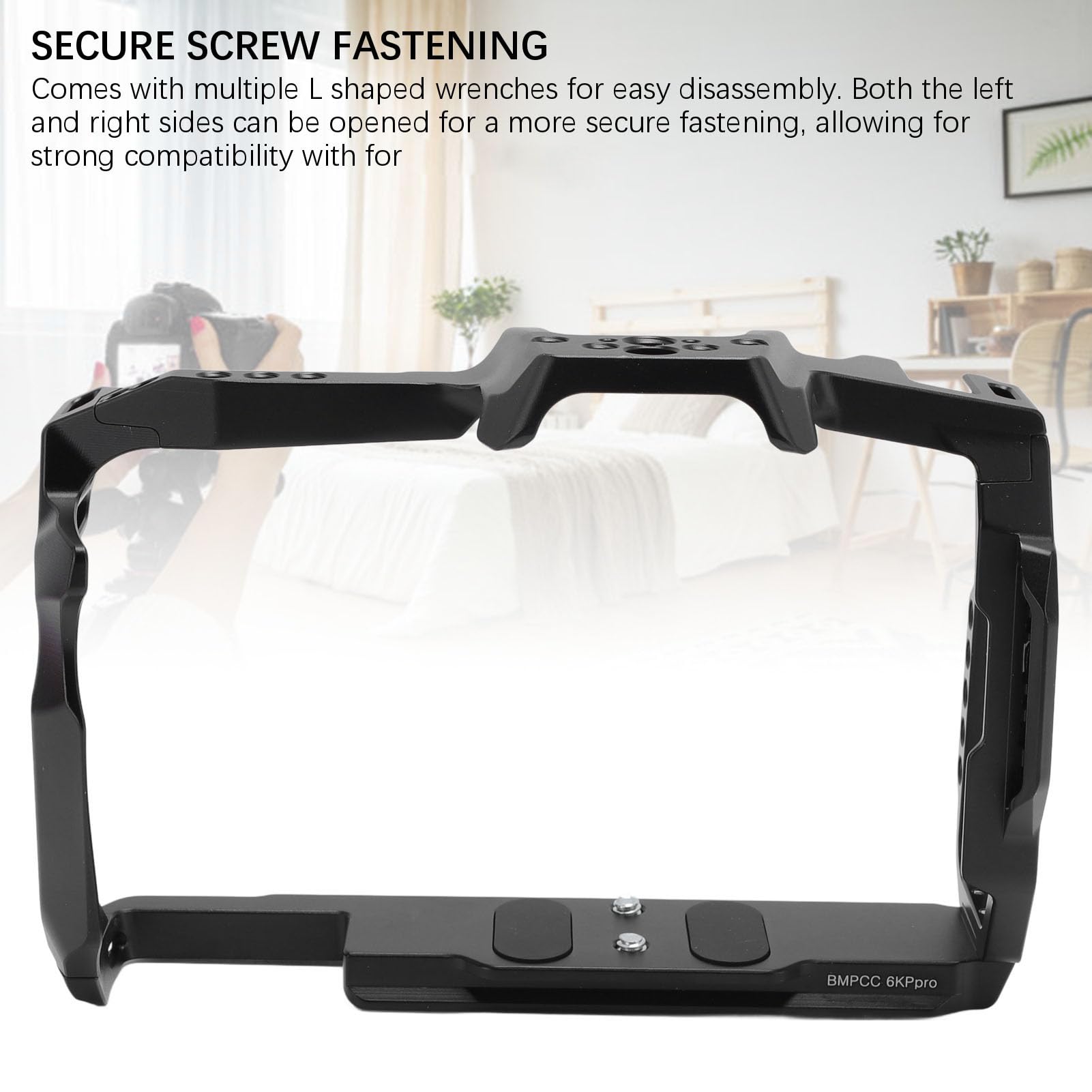 Camera Cage Aluminum Alloy Metal Video Rig Protective Full Cage BMPCC 6KPro Cold Shoe Mount Kit