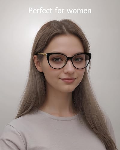 Miniatura 2 de ANRRI Gafas de computadora clásicas y elegantes con bloqueo de luz azul estilo ojo de gato para mujer, marco vintage