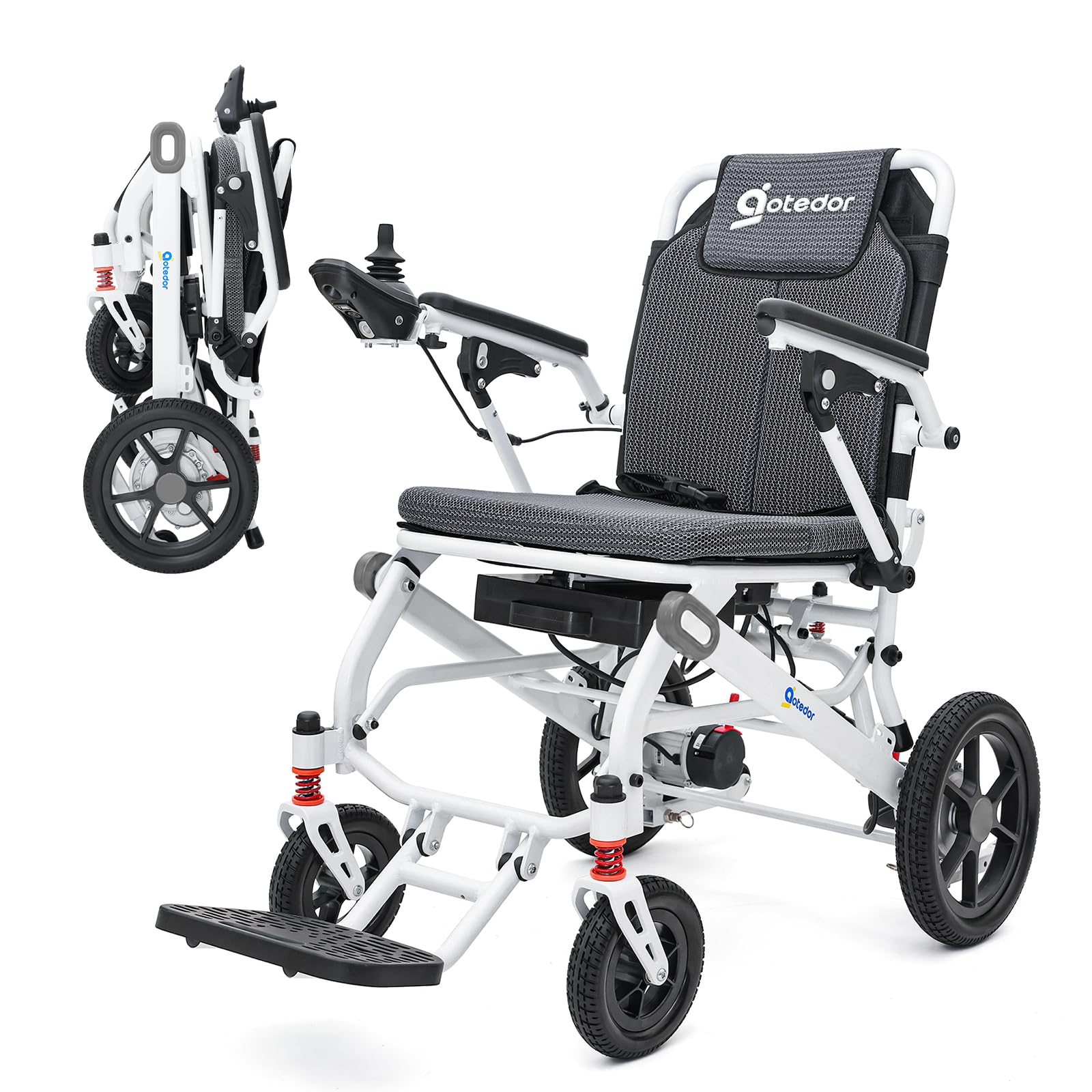 Aotedor Lightweight Electric Wheelchairs,39 lbs Foldable Power Wheelchair