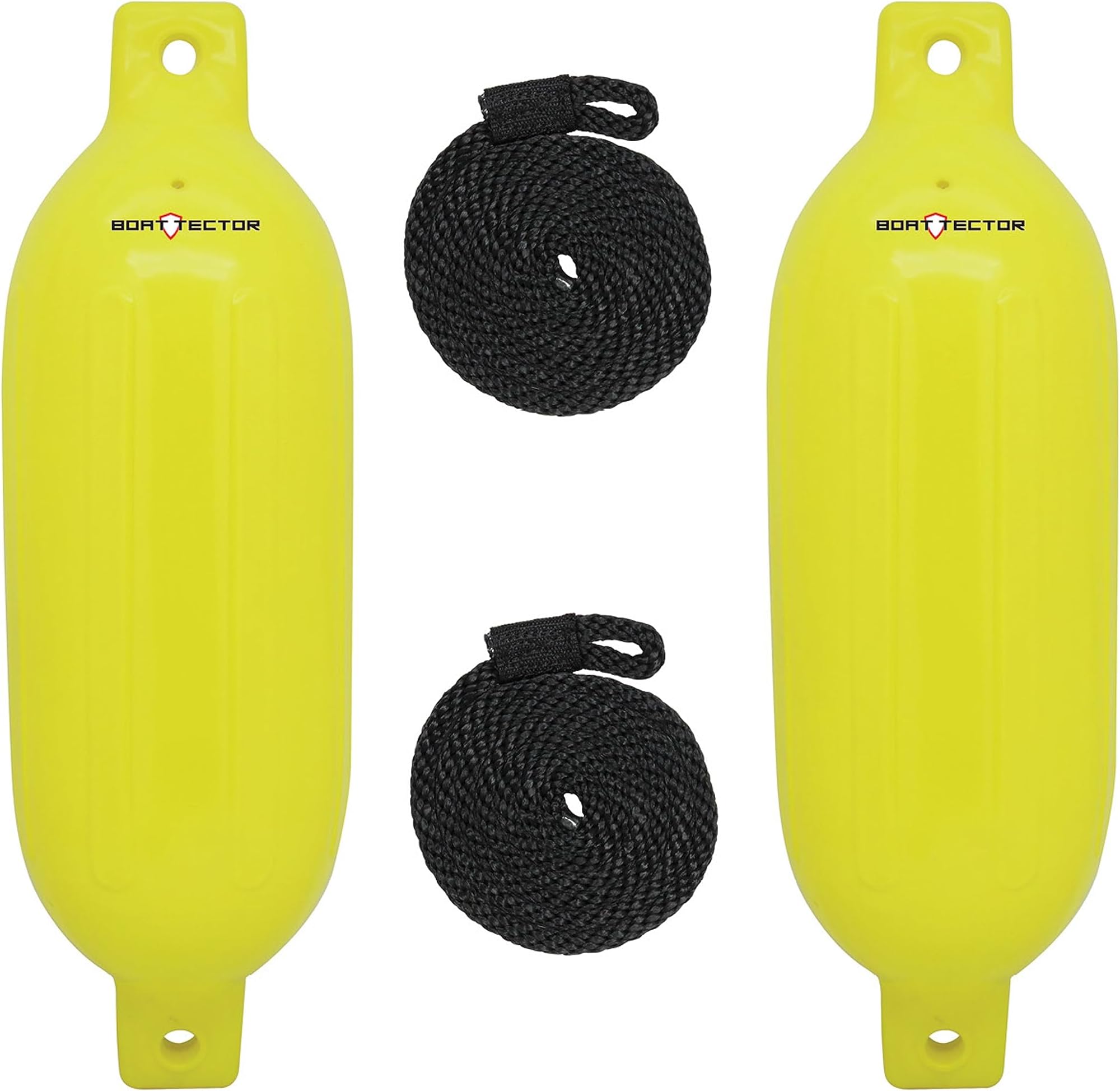 Extreme Max 3006.7599 BoatTector Inflatable Fender Value 2-Pack - 6.5" x 22", Neon Yellow