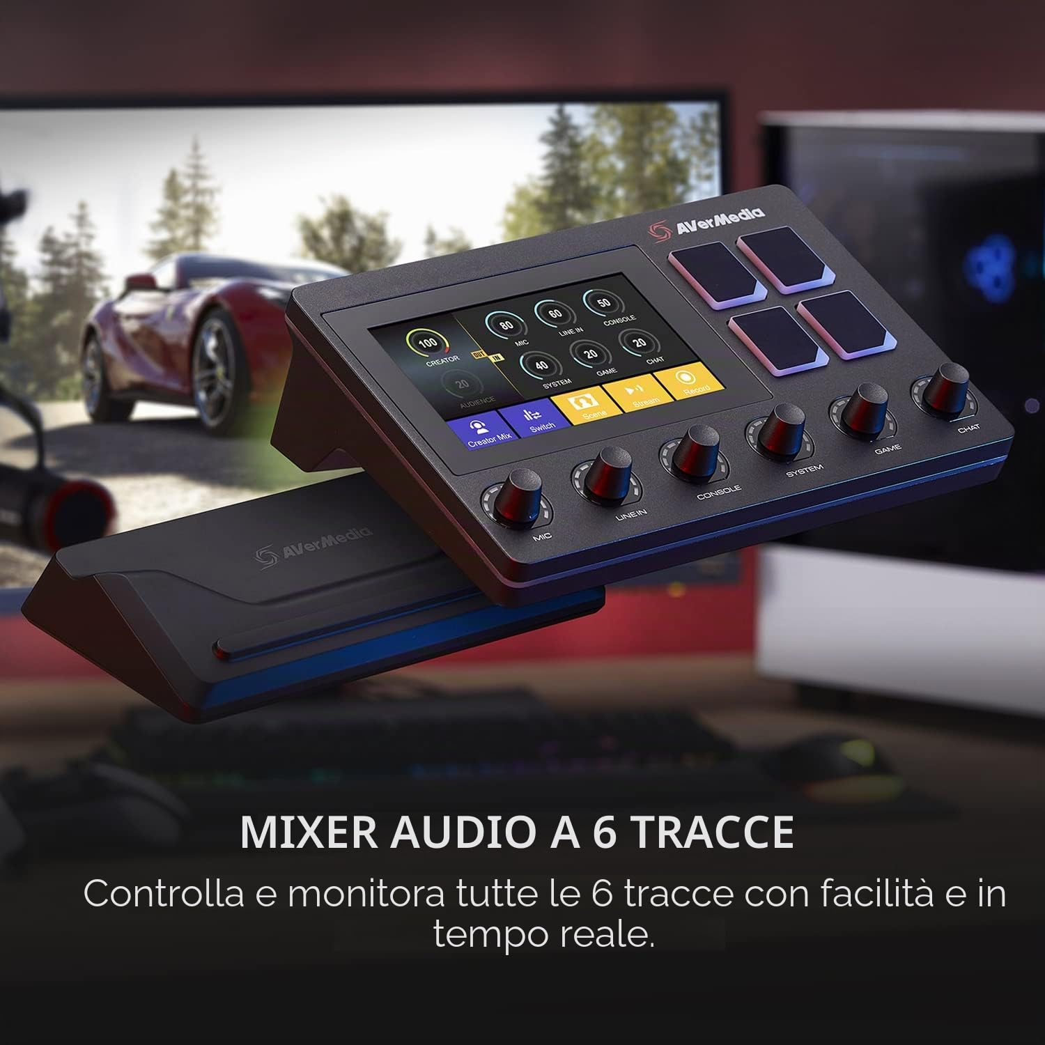AVerMedia AX310 audio mixer 3 channels 10-20000 Hz Black
