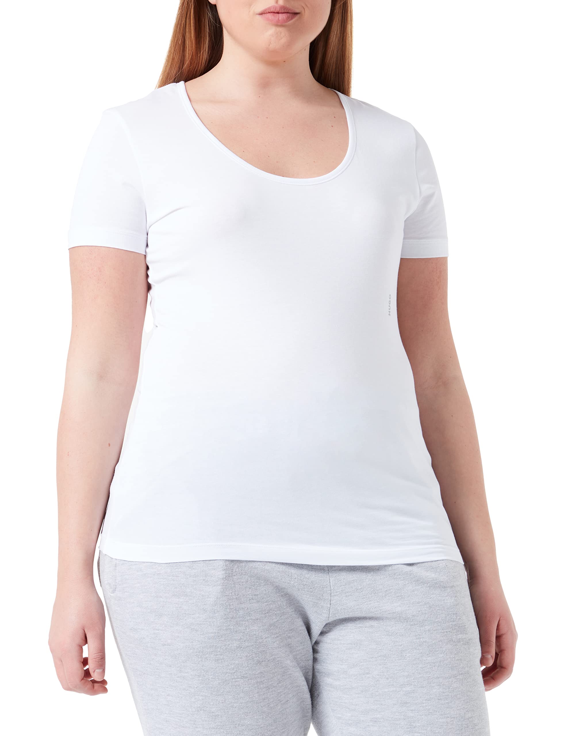 HUGO Women's Twin T-Shirt RN T-Shirt, White100, M