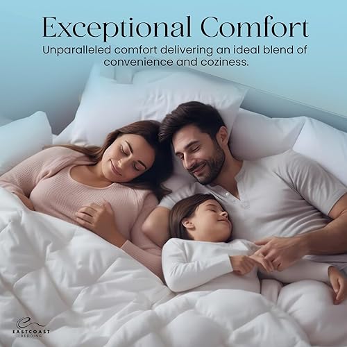 Miniatura 2 de East Coast Bedding Cozy Dream - Edredón de plumón de ganso y plumas, tamaño Queen de 86 x 86 pulgadas, edredón de plumas refrescantes para todas las