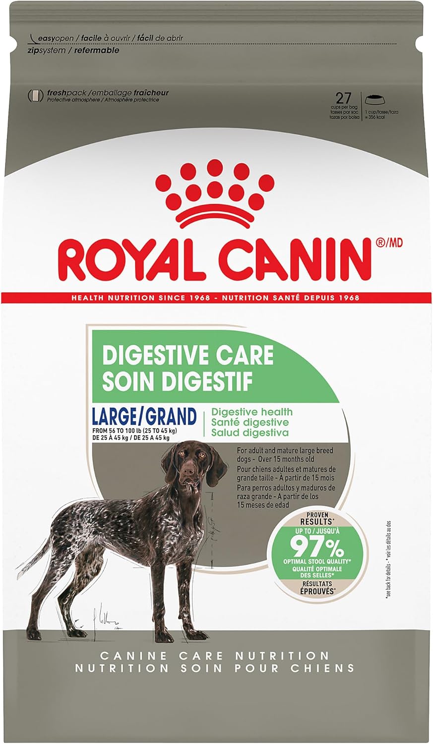Royal Canin Canine Care Nutrition Large Digestive Care Adult Dry Dog Food, 30 lb Bag 30 Pound (Pack of 1) Large Dry - Image 1 of 9
