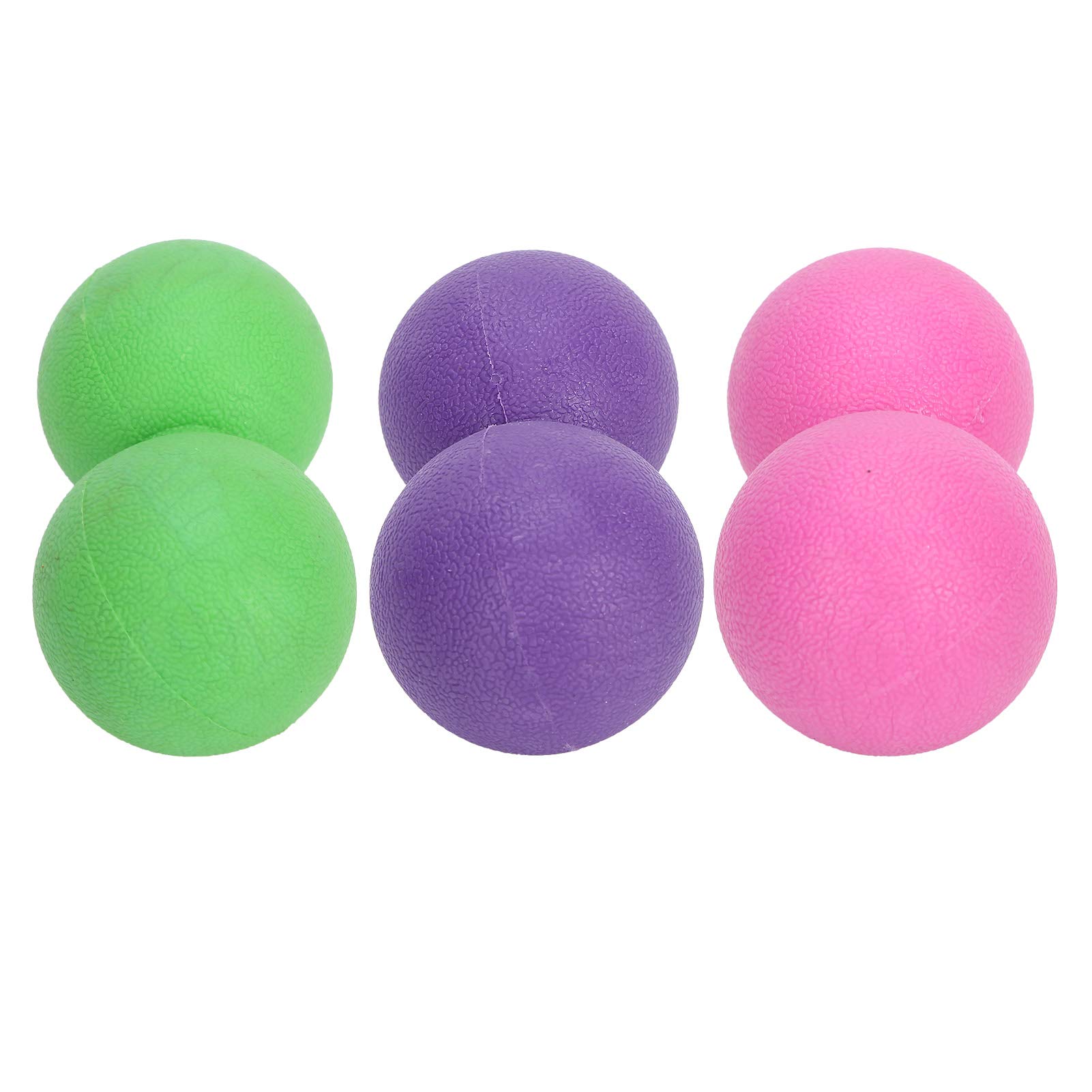Erdnuss-Massageball Zur Muskelentspannung, Tragbares Silikon-Fitnessgerät für Büroangestellte, 12,1 Cm, 3er-Pack (Lila+Rosarot+Grün)
