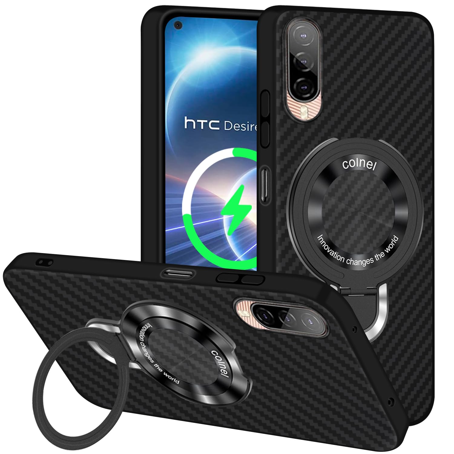 Custodia Morbida In TPU Per HTC Desire 22 Pro – Ultra Sottile, Antiurto, Antiscivolo, Nero - 3