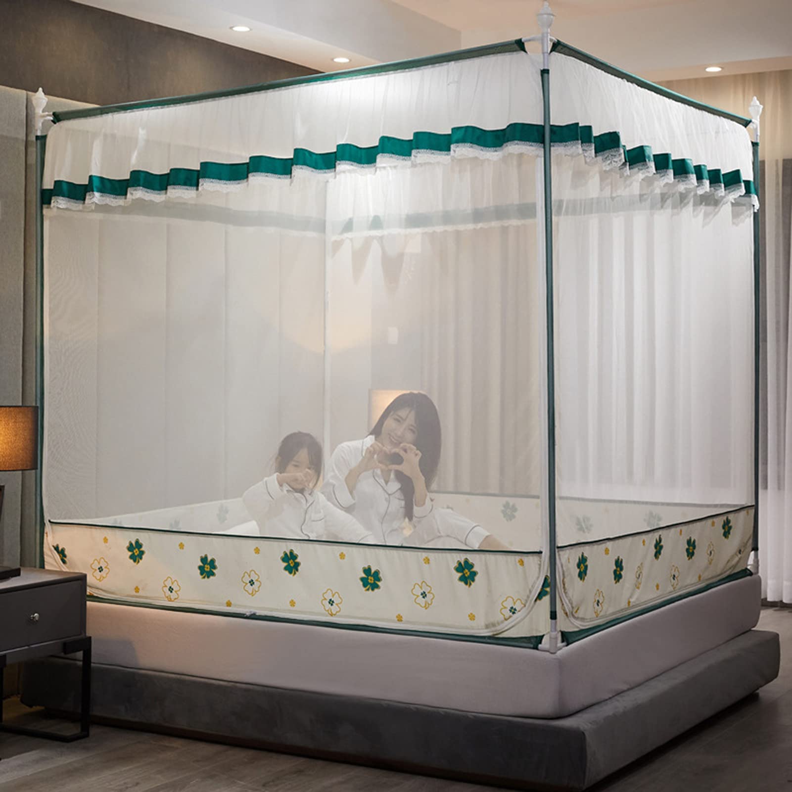 Moustiquaire pour lit en polyester universelle pour lit double et simple