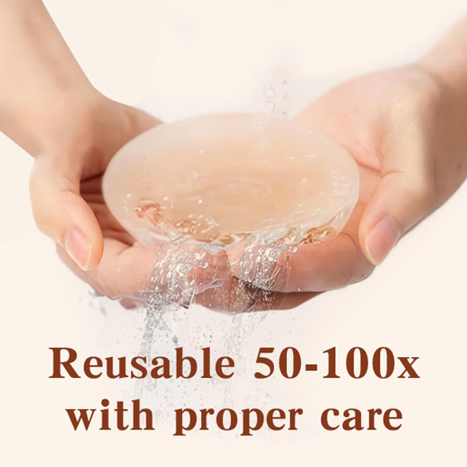 Nipple Covers for Women, Sticky Adhesive Silicone Nipple Pasties, Ultra Thin Waterproof Reusable With Portable Box - Image 4