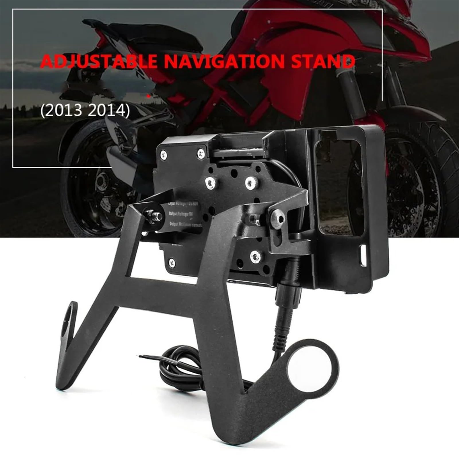 Supporto Cellulare Moto Per Ducati Per Multistrada 1200 MY 2013 2014 SUPPORTO GPS/SMARTPHONE Supporto Per Cavalletto Anteriore Per Moto Smartphone(B)