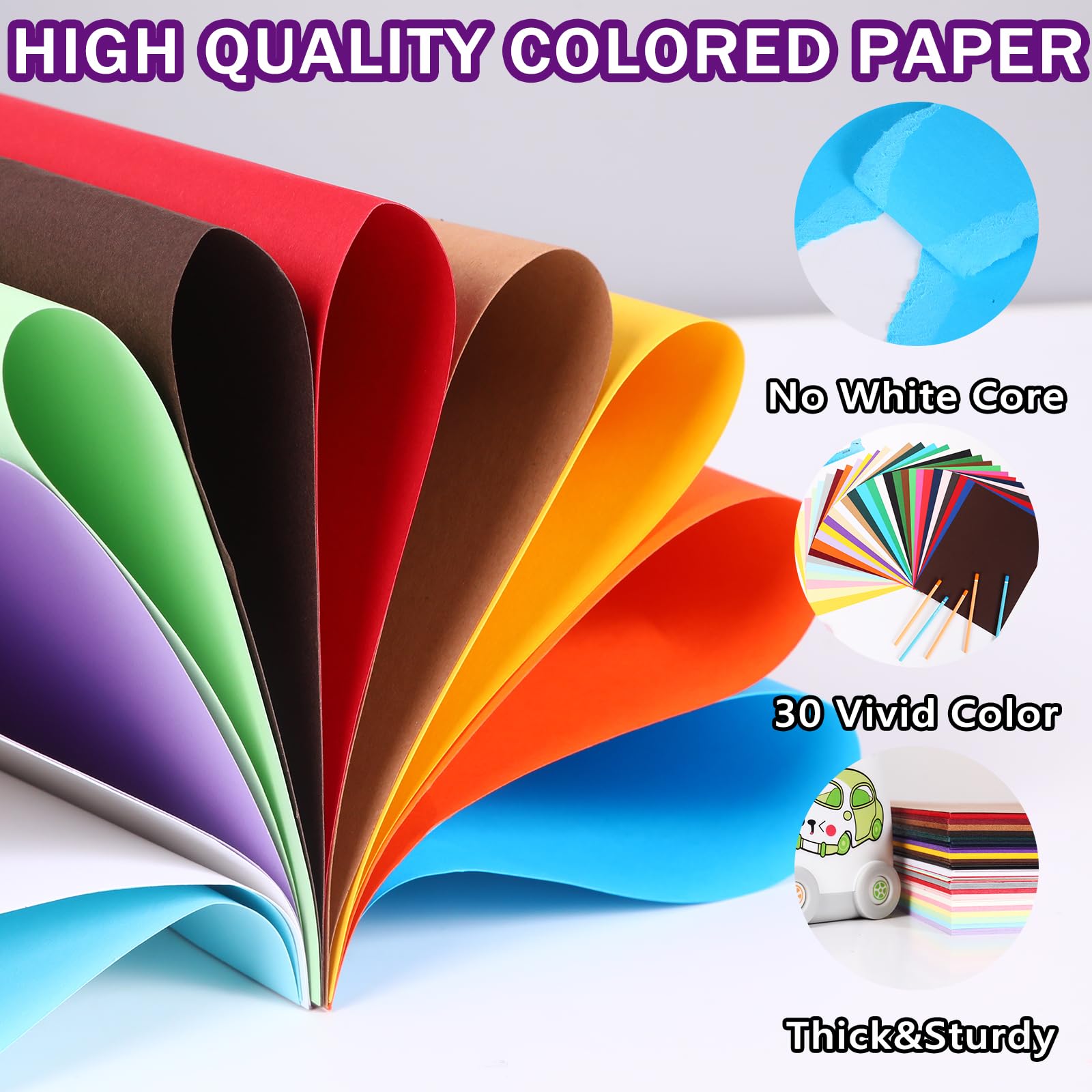 Farbiger Karton, 8,5 x 11 cm, sortiert, 150 Blatt, 29,5 kg/180 g/m², Druckpapier für Bastelarbeiten, Kartenherstellung, Scrapbooking, Party-Dekorationen, Schulbedarf für Kinder