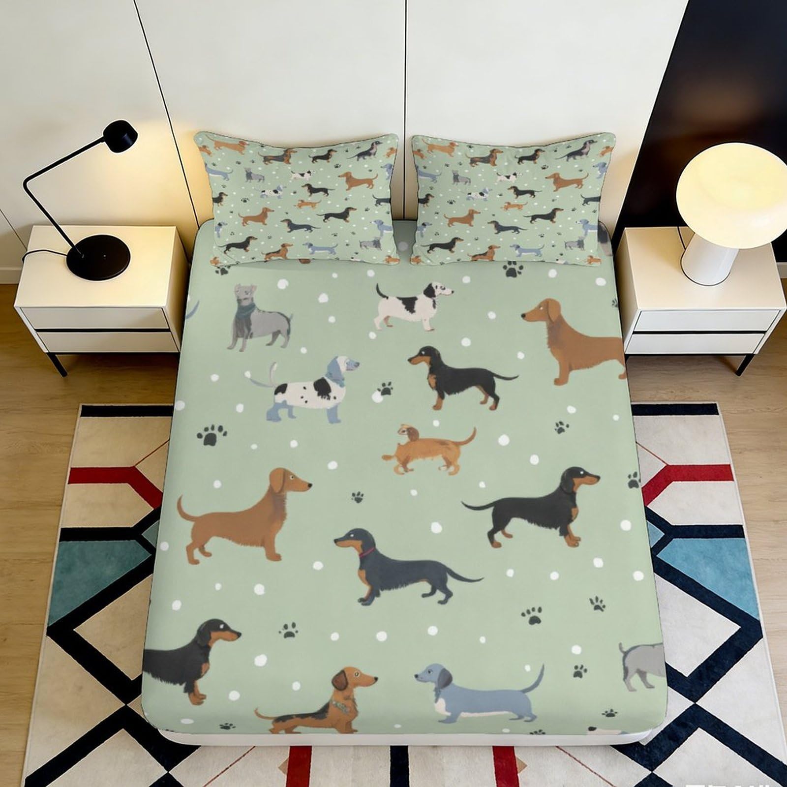3D Printed Sloth Fitted Sheet Microfiber Deep Pocket Bedroom Bedding Elastic Hem Adult Mattress Fitted Cover Washable 90x200x25cm