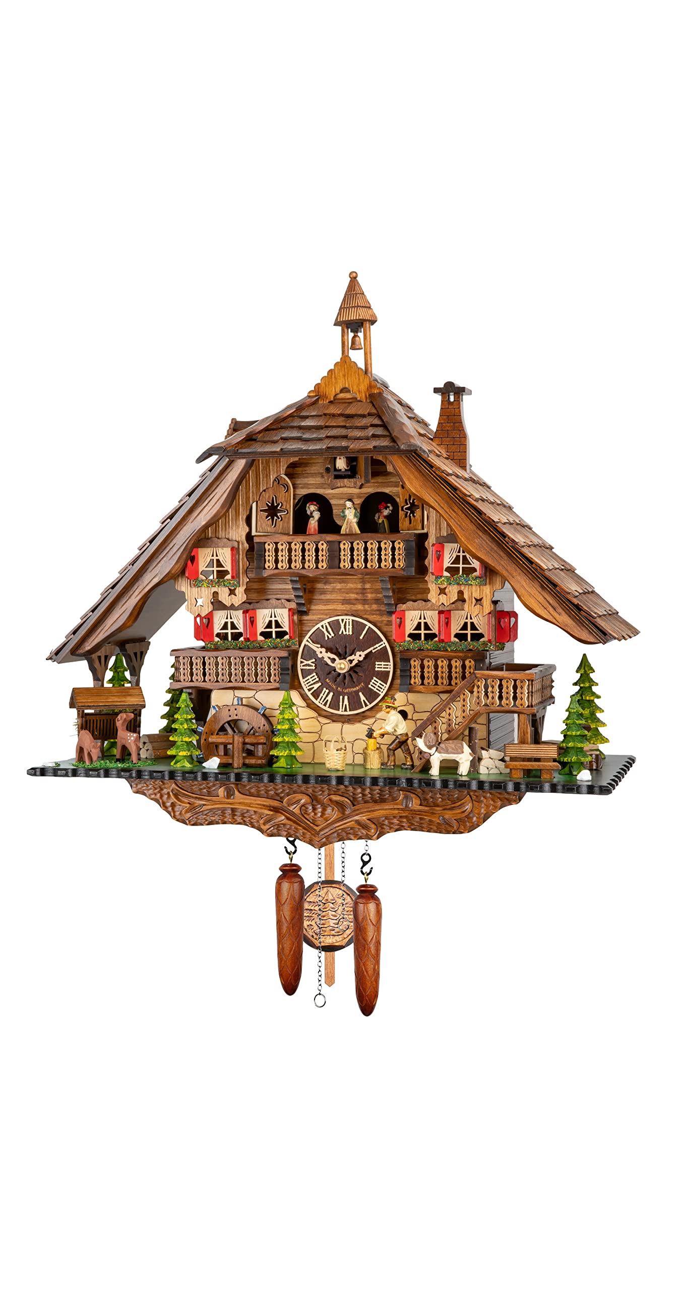 Reloj cucú de cuarzo movimiento de estilo Chalet, 50 cm por Engstler