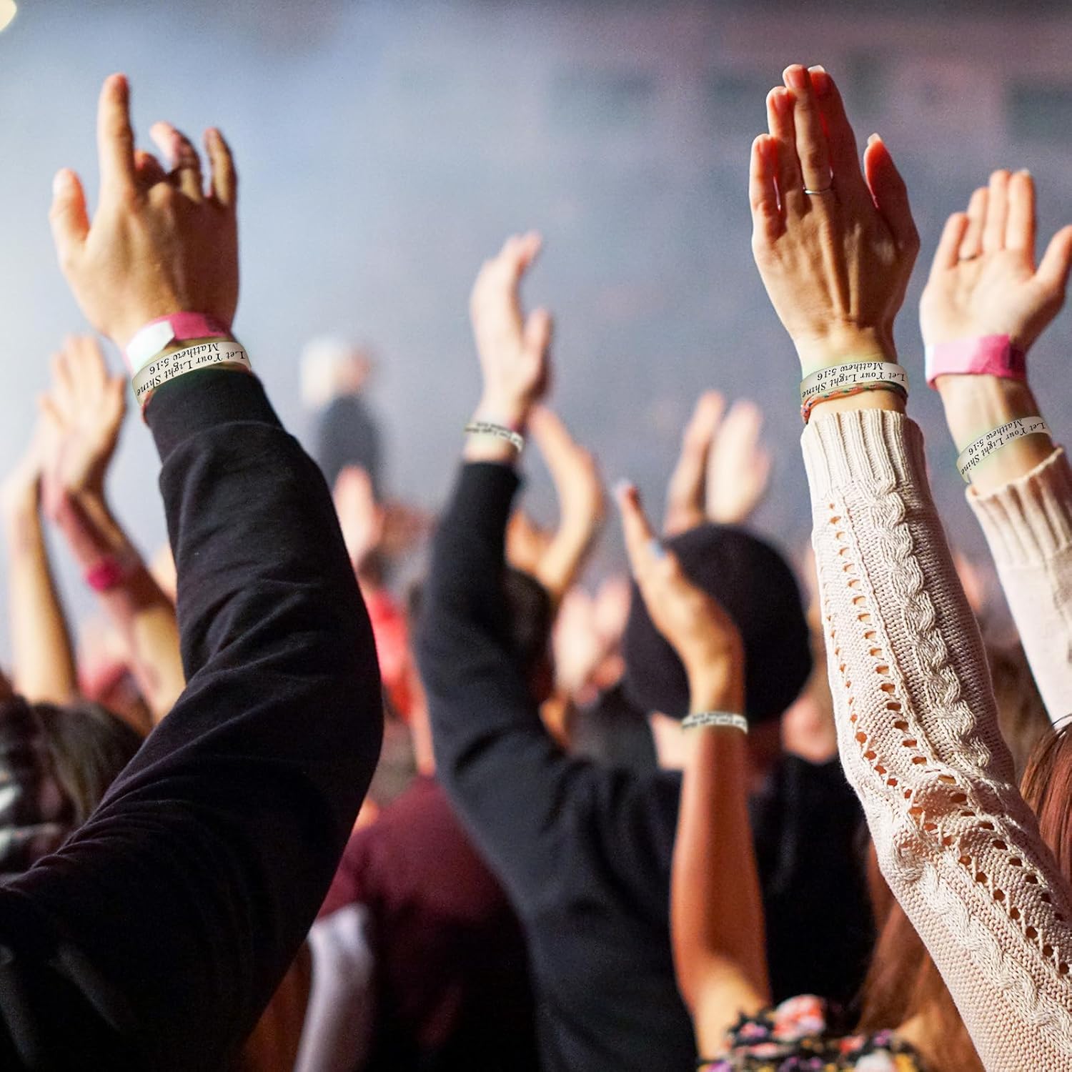 100 Pcs 8'' Christian Bracelets Let Your Light Shine Matthew 5: 16 Bible Verse Christian Wristbands Glow in the Dark Silicone Bracelets Bulk Inspirational Scripture Trunk Or Treat Party Favors - Image 4