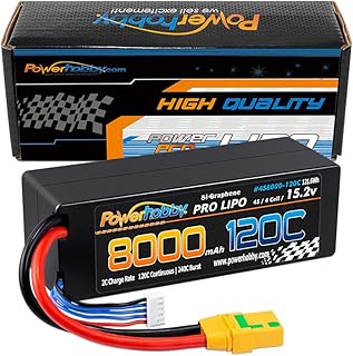 Powerhobby 4s 15.2V 8000MAH 120C HV + Graphene Lipo Battery w XT90 Plug Hard Case