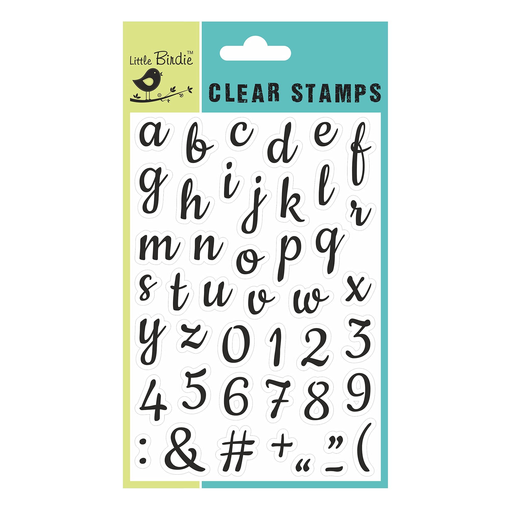 Little Birdie - Clear Stamps Alphanumeric Jumble, 4.5" X 6.5", 44Pc