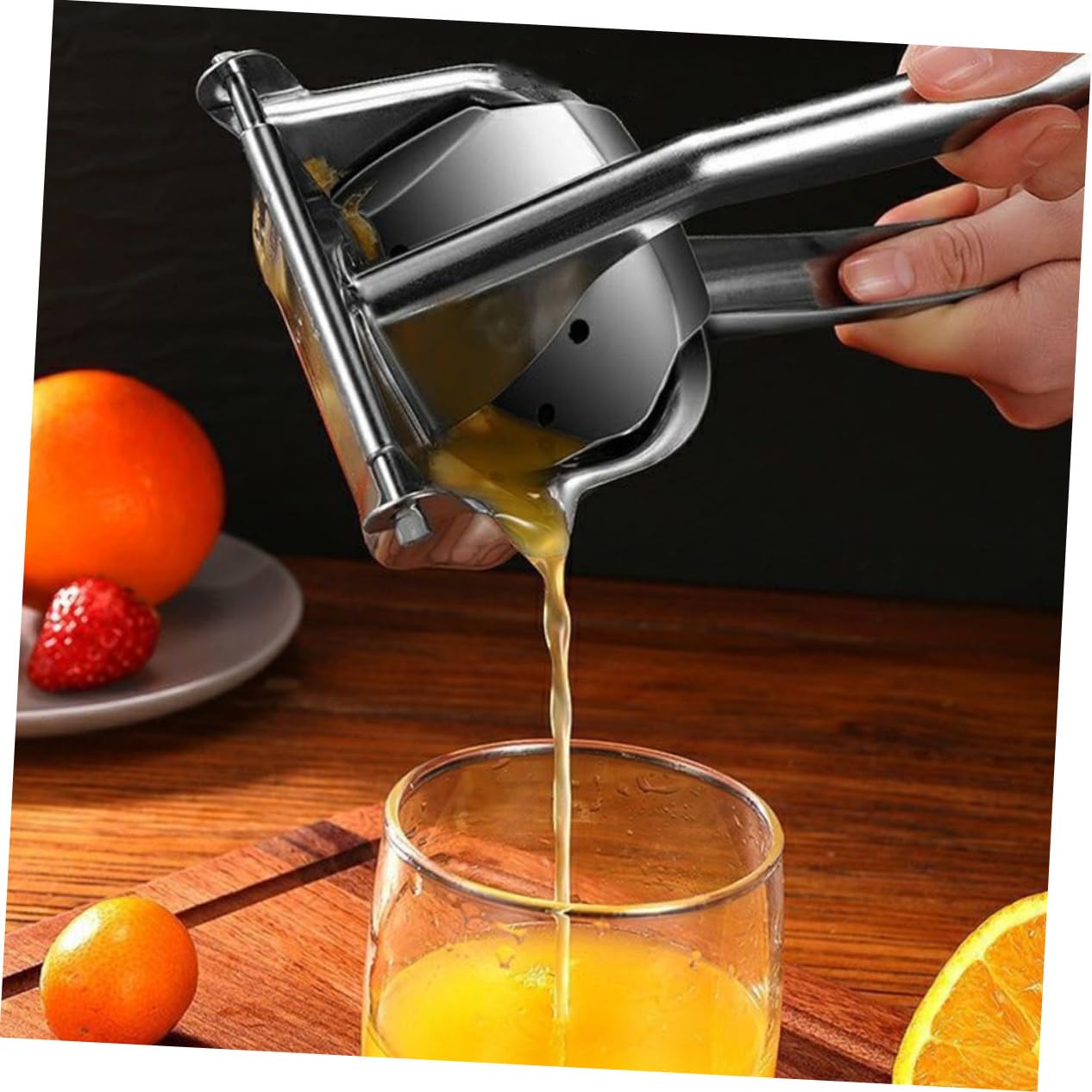 Manuale Spremiagrumi in Acciaio Inox per Arance e Limoni
