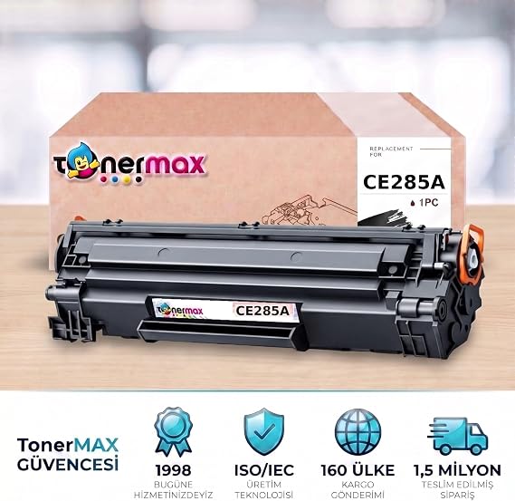 HP Uyumlu Tonermax LaserJet Pro M1132 MFP Muadil Toner Çipli CE285A 2'li 1.600 Sayfa