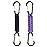 BRAVESHINE 1 Black 1 Purple Paracord Keychain Hook Carabiner Clips, Lanyard Hanger with D Ring Hooks Heavy-Weight Stroller Hook Holder for Water Bottle, Key, Tools, Boys, Girls, Men, Women