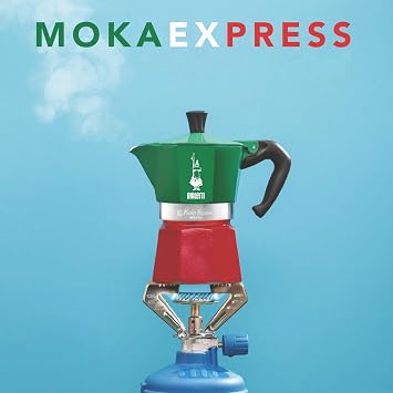 Bialetti ビアレッティ Moka Express Italy, 3 Cups, Direct Flame Coffee Maker, Espresso Maker, Moka Pot