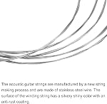 MECCANIXITY Chaînes de guitare acoustiques, 85cm/2.79ft High E 1st Strings-Warm, Bright, Balanced Tone Pack de 10