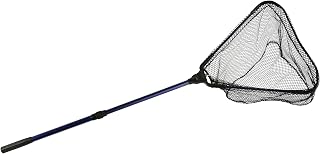 Attwood 12772-2 Fold-N-Stow Small Fishing Net - 24" Knot-Free Mesh, Compact for Trout Anglers
